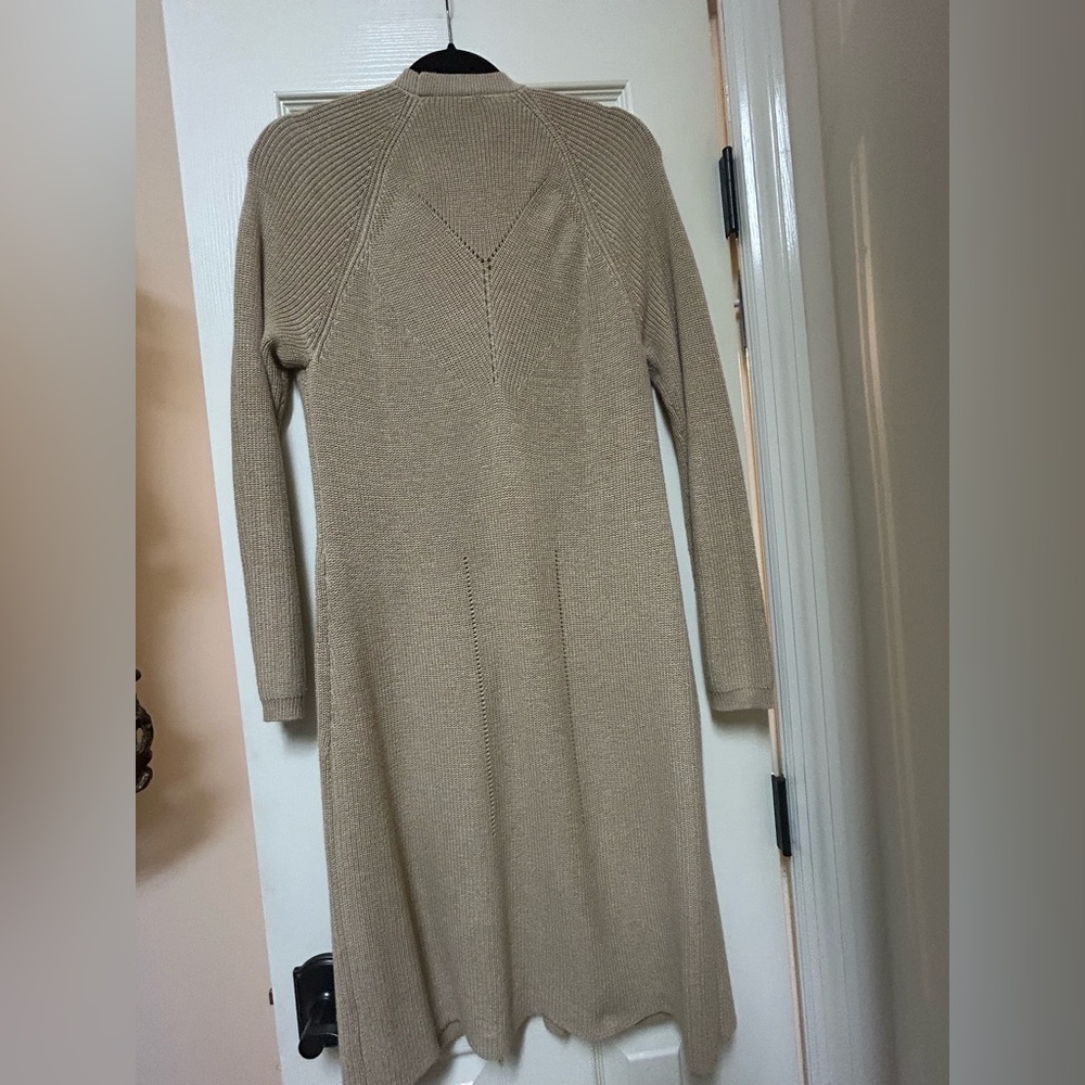 CAbi Beige Open Front Cardigan - Picture 3 of 7